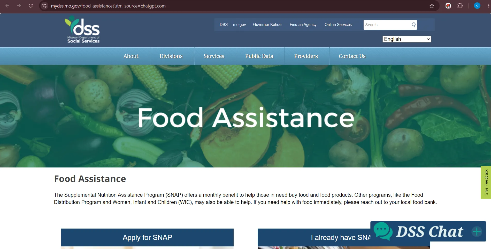 Official Missouri DSS office locator page for Missouri food stamp office and SNAP local help