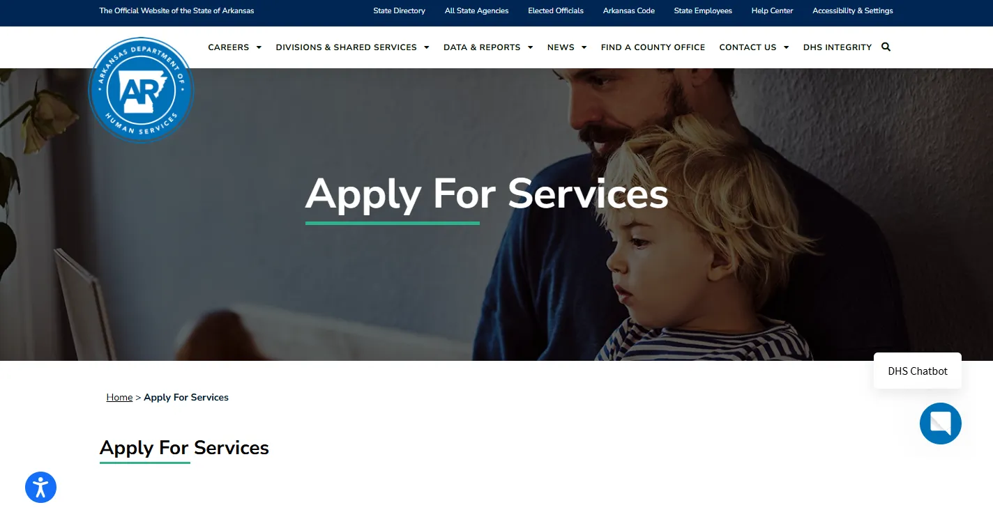 Arkansas SNAP application official page to apply for food stamps online